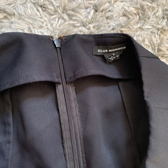 Club monaco navy high waisted pleated front shorts - Picture 3 of 10